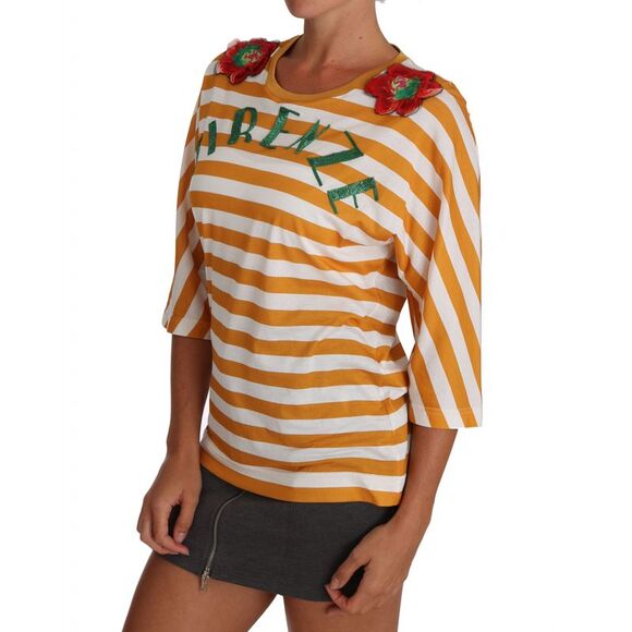 Dolce & Gabbana Firenze Top TSH2382 34 sleeve Women Orange Tops & T-Shirts - Picture 4 of 4